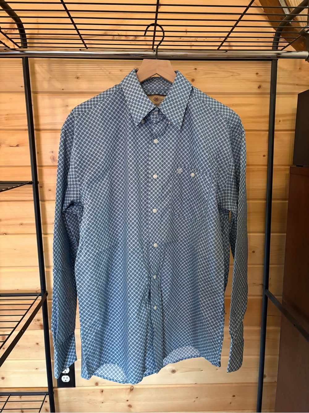 Wrangler Patterned Long-Sleeve Button-Down Shirt